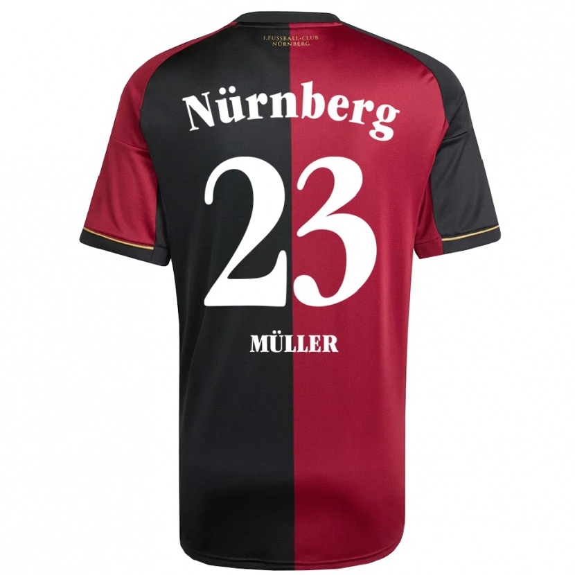 Danxen Donna Maglia Paul Müller #23 Bordeaux Nero Kit Gara Home 2025/26 Maglietta