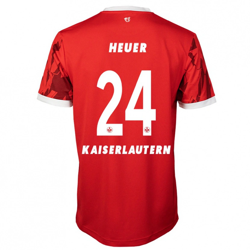 Danxen Donna Maglia Jannis Heuer #24 Rosso Bianco Kit Gara Home 2025/26 Maglietta