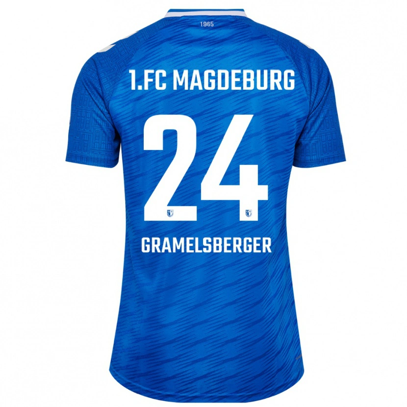 Danxen Donna Maglia Lennert Gramelsberger #24 Blu Bianco Kit Gara Home 2025/26 Maglietta