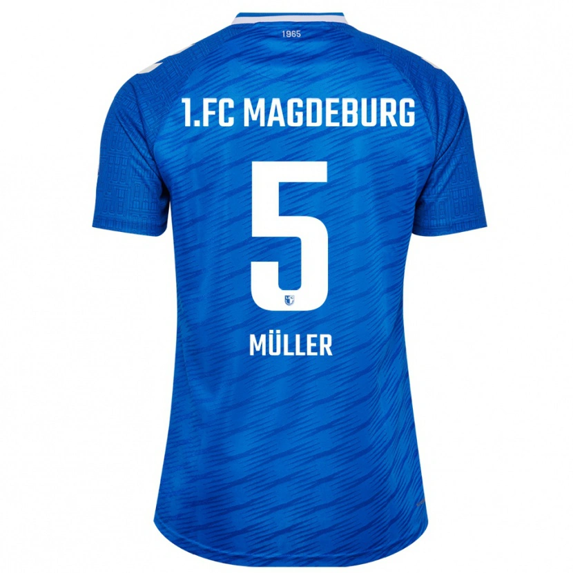 Danxen Donna Maglia Tobias Müller #5 Blu Bianco Kit Gara Home 2025/26 Maglietta