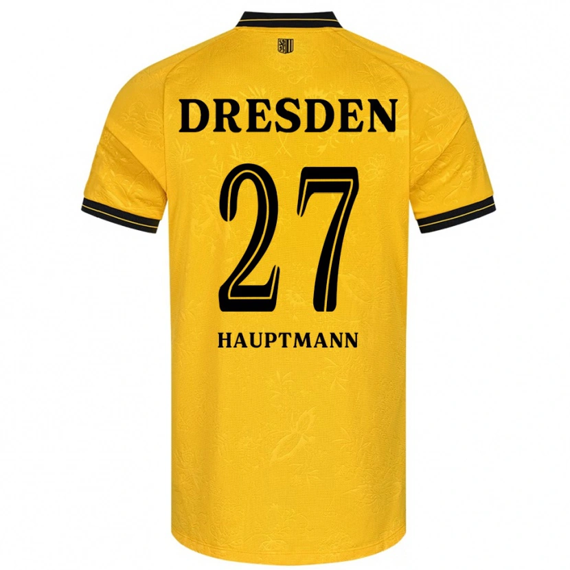 Danxen Donna Maglia Niklas Hauptmann #27 Giallo Nero Kit Gara Home 2025/26 Maglietta