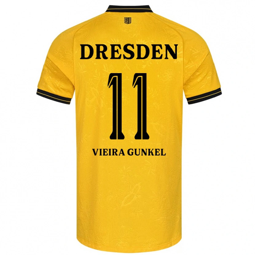 Danxen Donna Maglia Joel Vieira Gunkel #11 Giallo Nero Kit Gara Home 2025/26 Maglietta