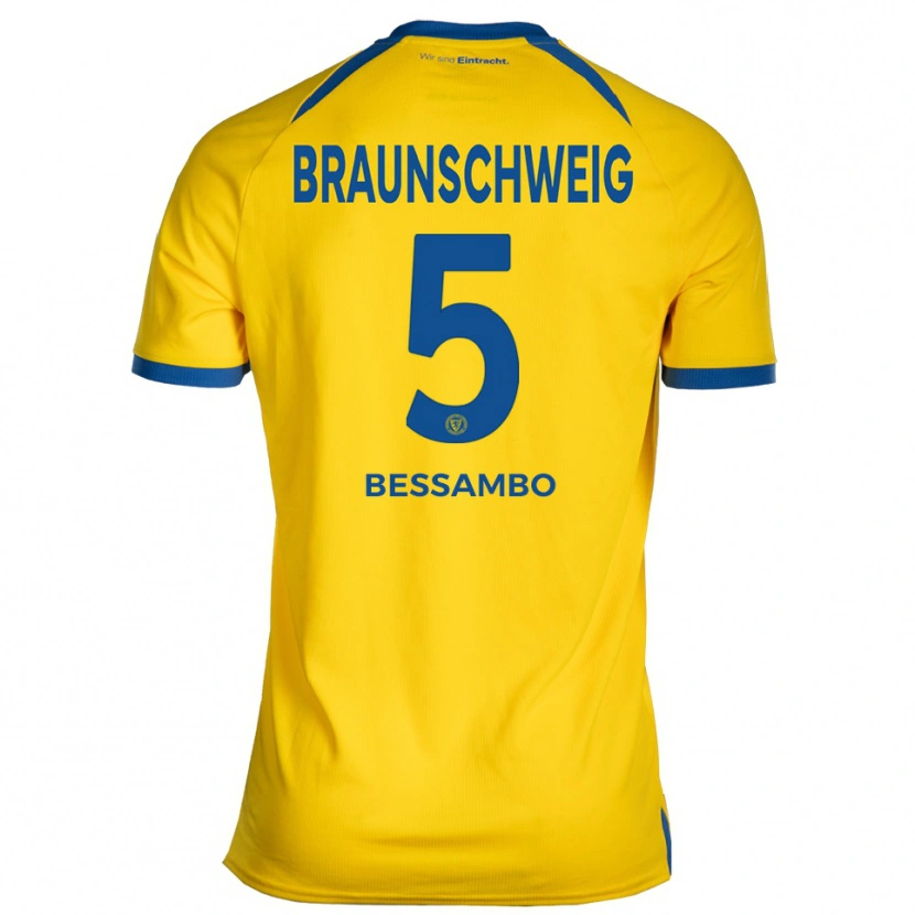 Danxen Donna Maglia Chris-Calvin Bessambo #5 Giallo Blu Kit Gara Home 2025/26 Maglietta