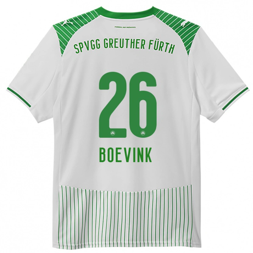 Danxen Donna Maglia Pelle Boevink #26 Bianco Verde Kit Gara Home 2025/26 Maglietta