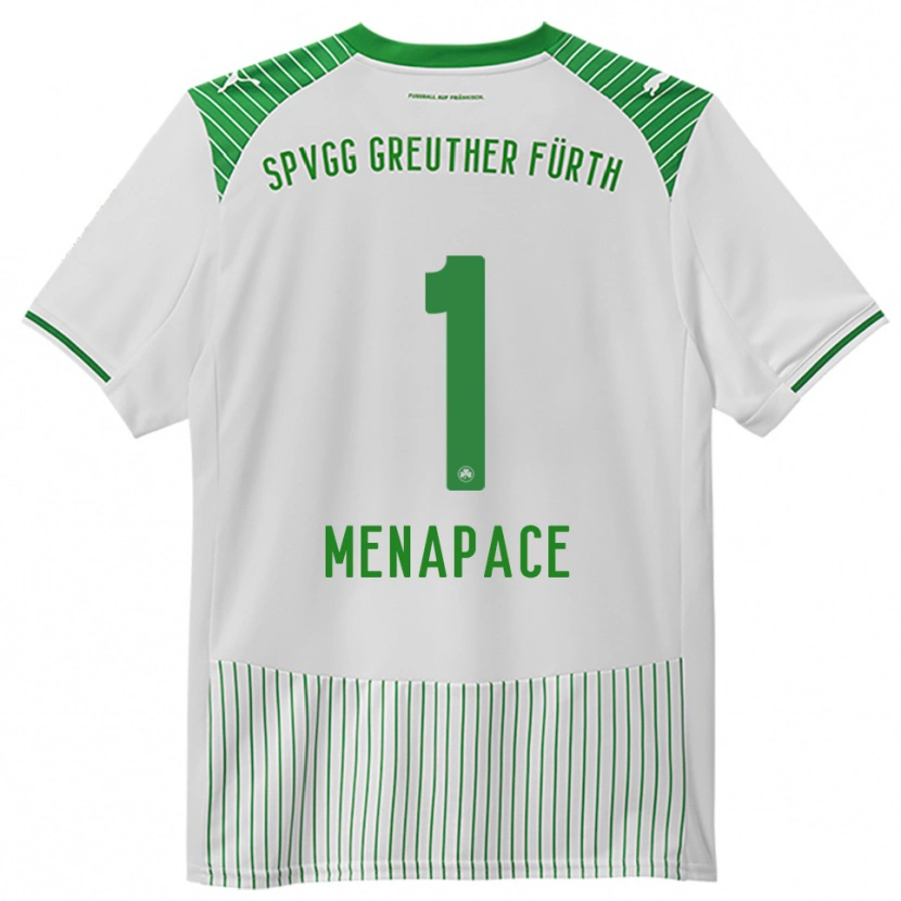 Danxen Donna Maglia Theo Menapace #1 Bianco Verde Kit Gara Home 2025/26 Maglietta