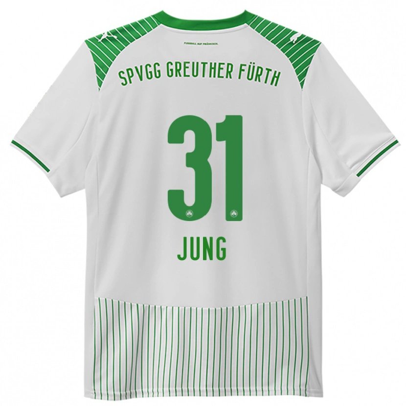 Danxen Donna Maglia Sebastian Jung #31 Bianco Verde Kit Gara Home 2025/26 Maglietta