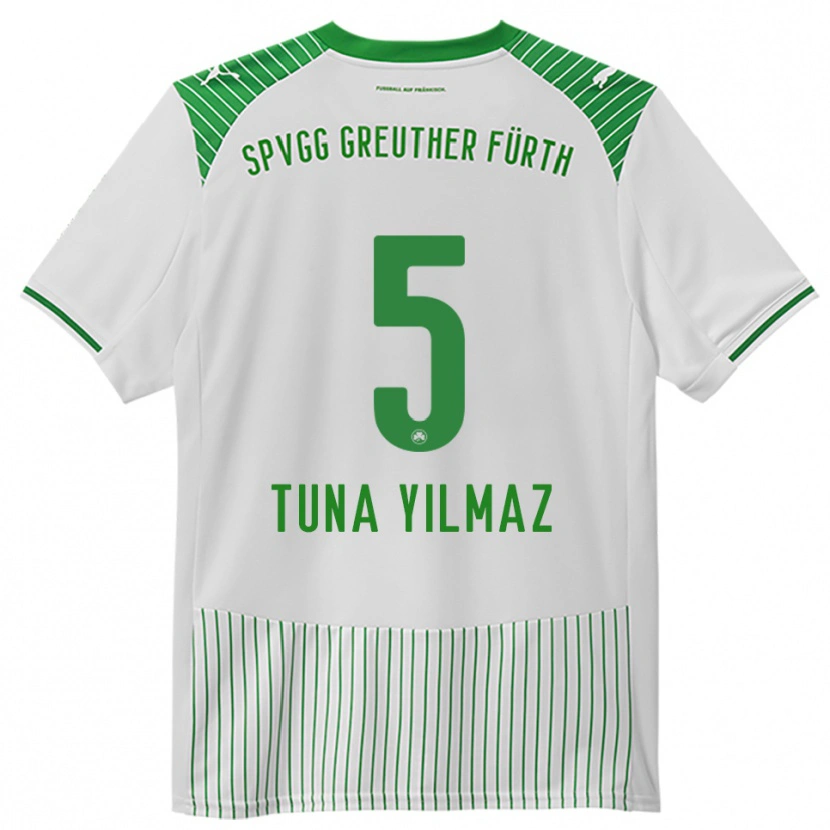 Danxen Donna Maglia Tuna Yilmaz #5 Bianco Verde Kit Gara Home 2025/26 Maglietta
