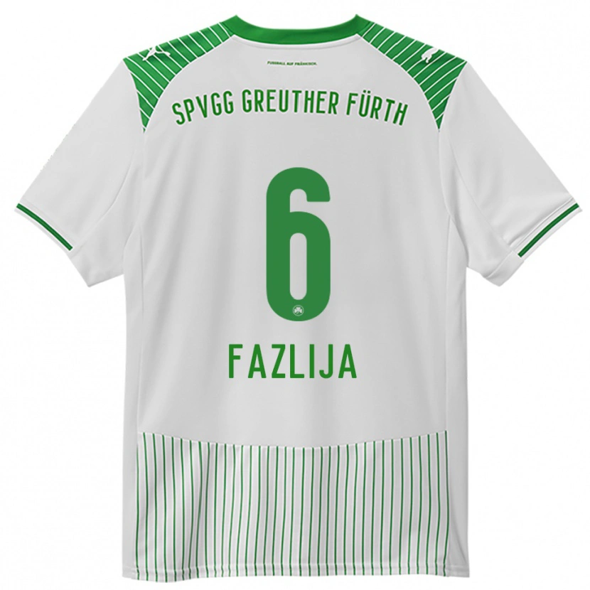 Danxen Donna Maglia Arjanit Fazlija #6 Bianco Verde Kit Gara Home 2025/26 Maglietta