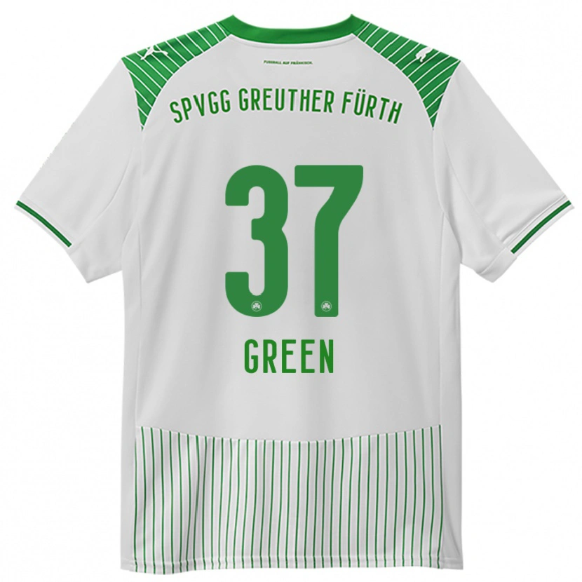 Danxen Donna Maglia Julian Green #37 Bianco Verde Kit Gara Home 2025/26 Maglietta