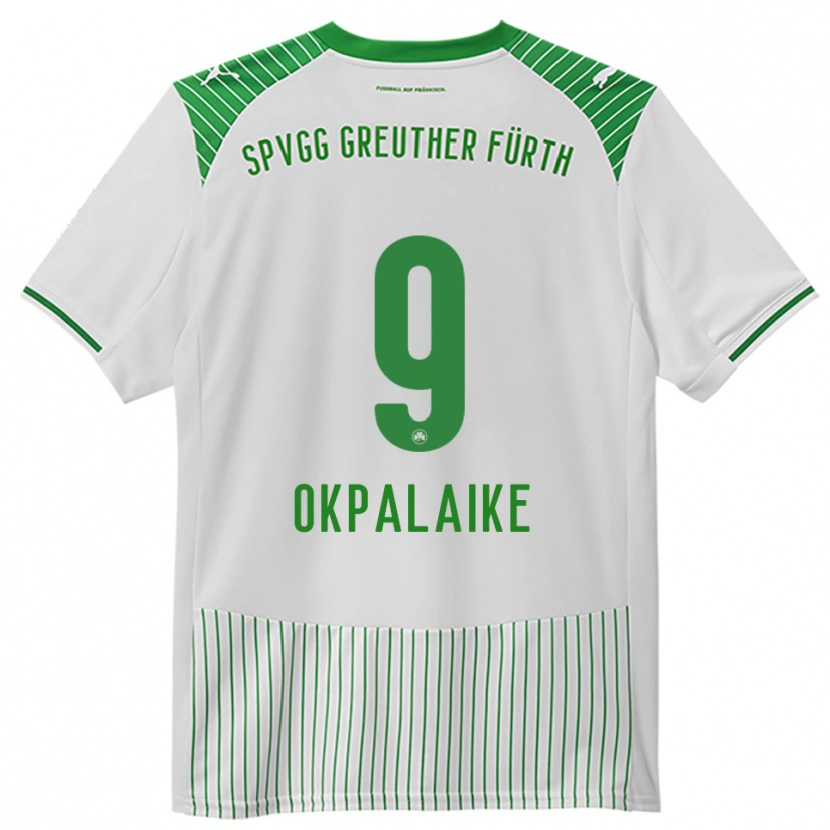 Danxen Donna Maglia Joshua Okpalaike #9 Bianco Verde Kit Gara Home 2025/26 Maglietta