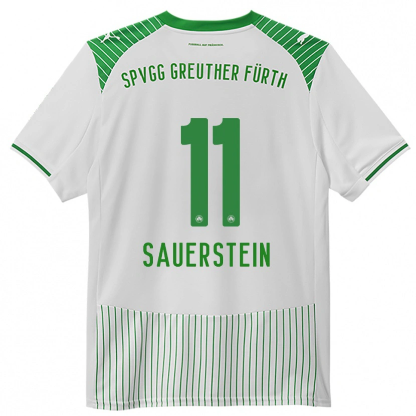 Danxen Donna Maglia Toni Sauerstein #11 Bianco Verde Kit Gara Home 2025/26 Maglietta