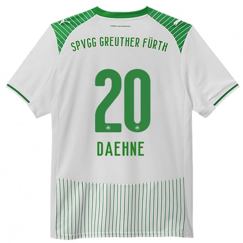 Danxen Donna Maglia Luis Daehne #20 Bianco Verde Kit Gara Home 2025/26 Maglietta