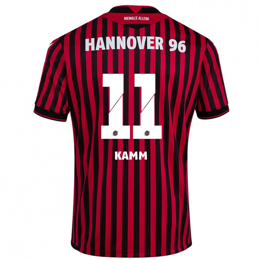 Danxen Donna Maglia Jannis Kamm #11 Rosso Nero Kit Gara Home 2025/26 Maglietta