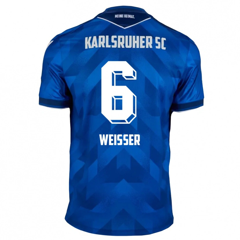 Danxen Donna Maglia Jakob Weißer #6 Blu Bianco Kit Gara Home 2025/26 Maglietta