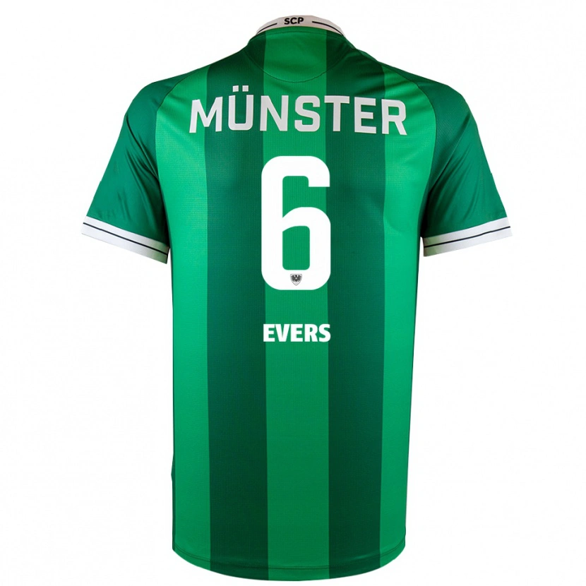 Danxen Donna Maglia Benjamin Evers #6 Verde Bianco Kit Gara Home 2025/26 Maglietta