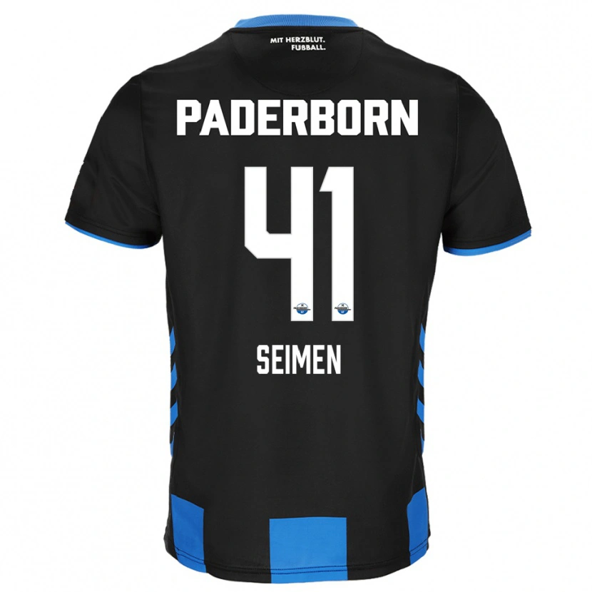 Danxen Donna Maglia Dennis Seimen #41 Nero Blu Kit Gara Home 2025/26 Maglietta