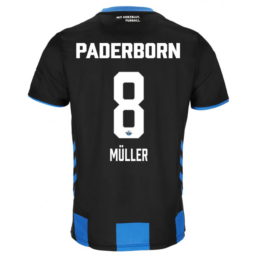 Danxen Donna Maglia Carlos Müller #8 Nero Blu Kit Gara Home 2025/26 Maglietta