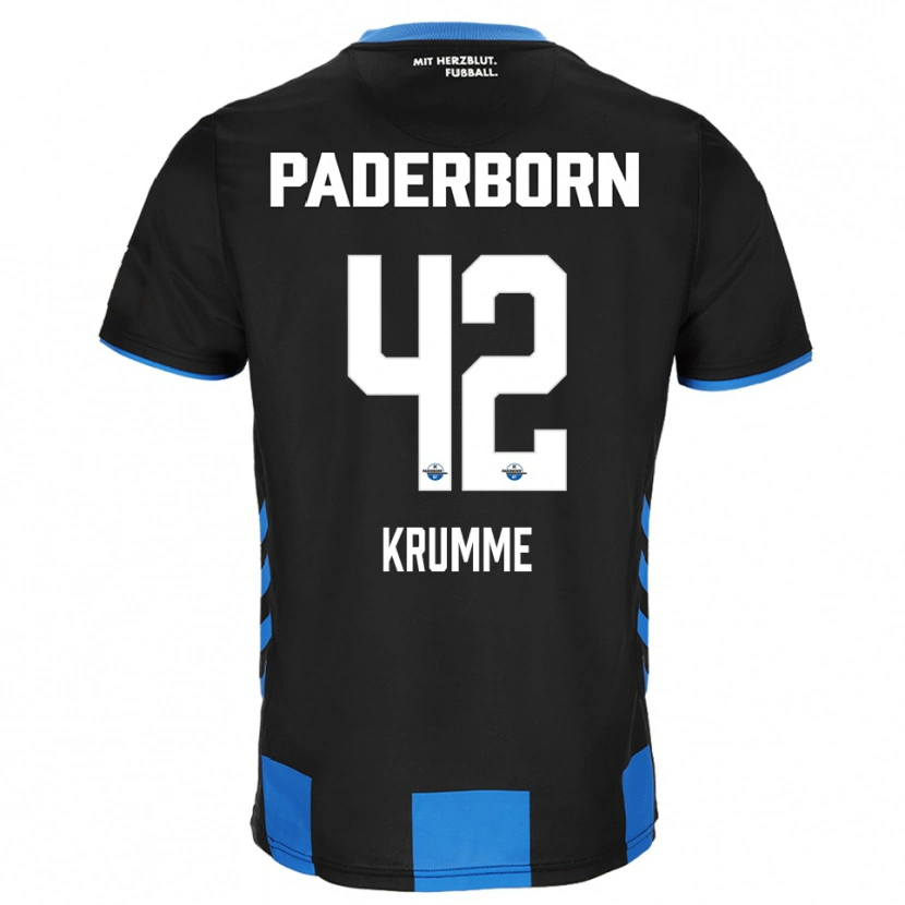 Danxen Donna Maglia Kevin Krumme #42 Nero Blu Kit Gara Home 2025/26 Maglietta