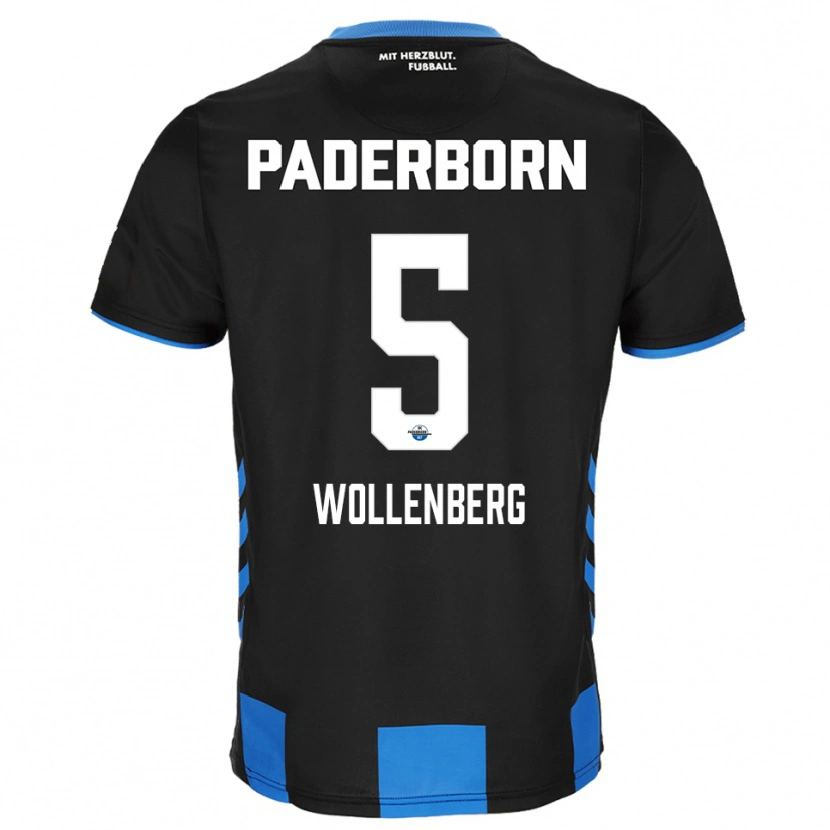 Danxen Donna Maglia Paul Wollenberg #5 Nero Blu Kit Gara Home 2025/26 Maglietta