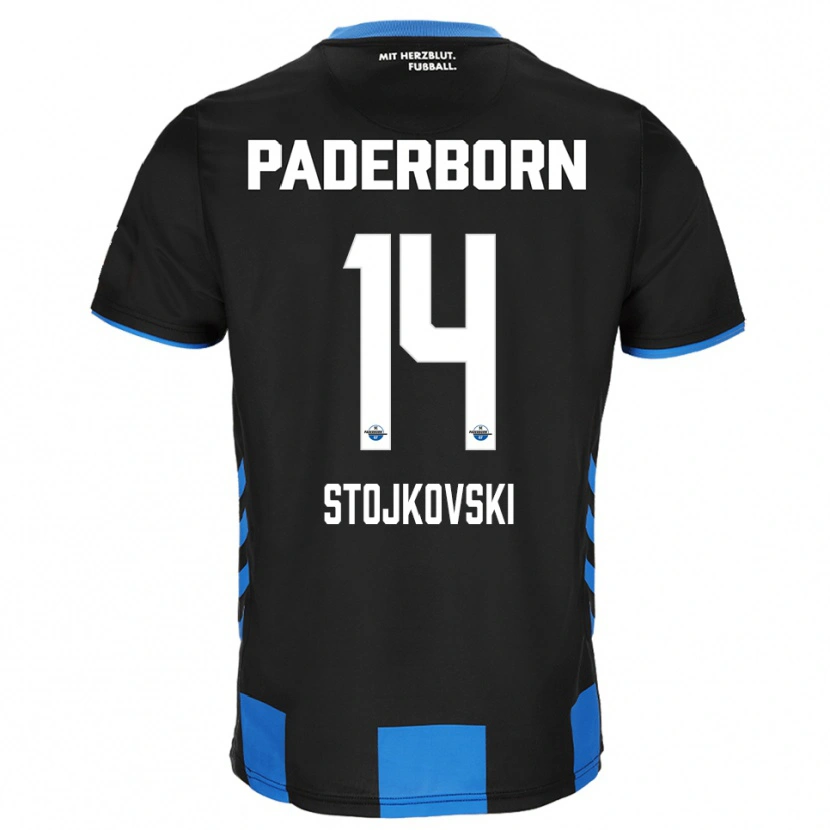 Danxen Donna Maglia Jakov Stojkovski #14 Nero Blu Kit Gara Home 2025/26 Maglietta