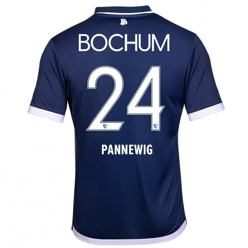 Danxen Donna Maglia Mats Pannewig #24 Blu Navy Bianco Kit Gara Home 2025/26 Maglietta