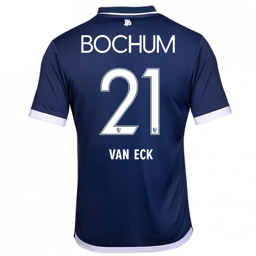 Danxen Donna Maglia Ole Van Eck #21 Blu Navy Bianco Kit Gara Home 2025/26 Maglietta