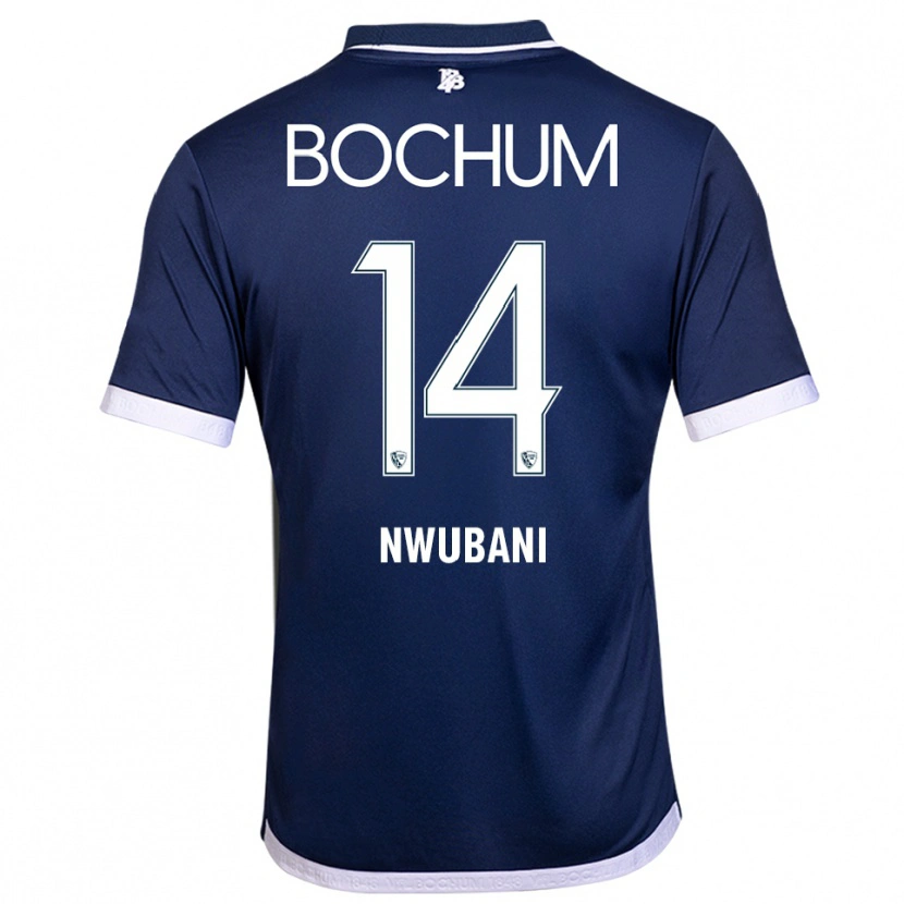 Danxen Donna Maglia Keleb Nwubani #14 Blu Navy Bianco Kit Gara Home 2025/26 Maglietta