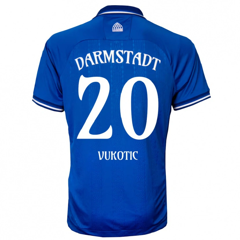 Danxen Donna Maglia Aleksandar Vukotic #20 Blu Bianco Kit Gara Home 2025/26 Maglietta