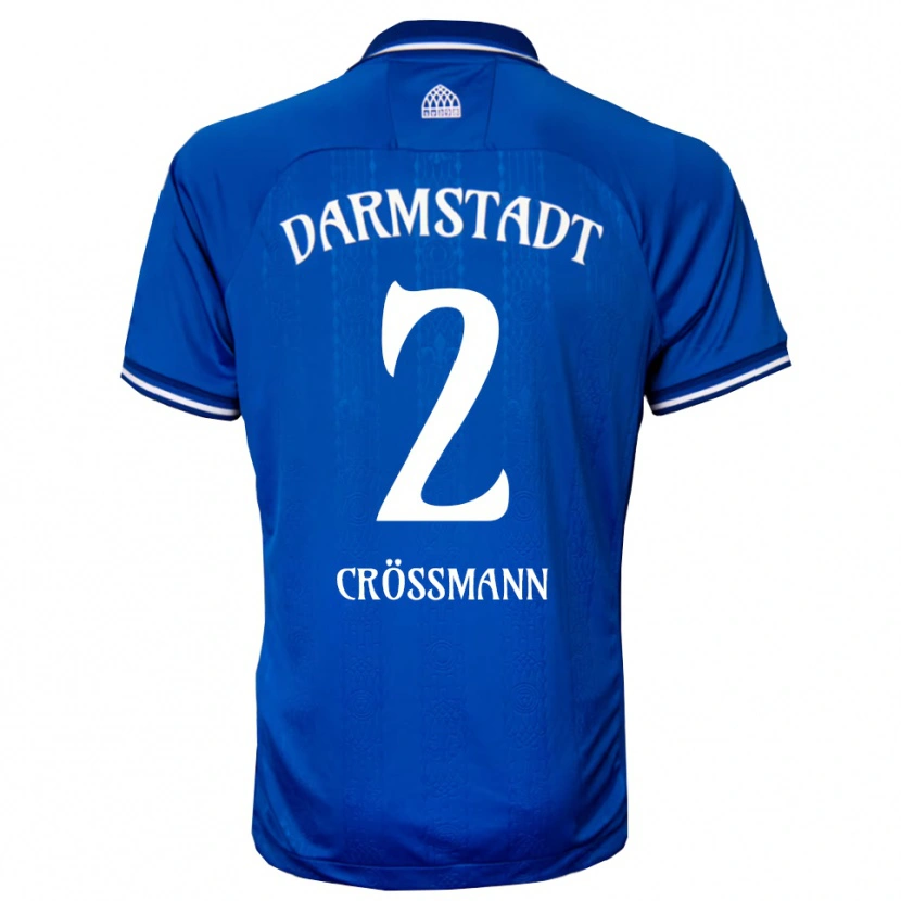 Danxen Donna Maglia Elias Crößmann #2 Blu Bianco Kit Gara Home 2025/26 Maglietta