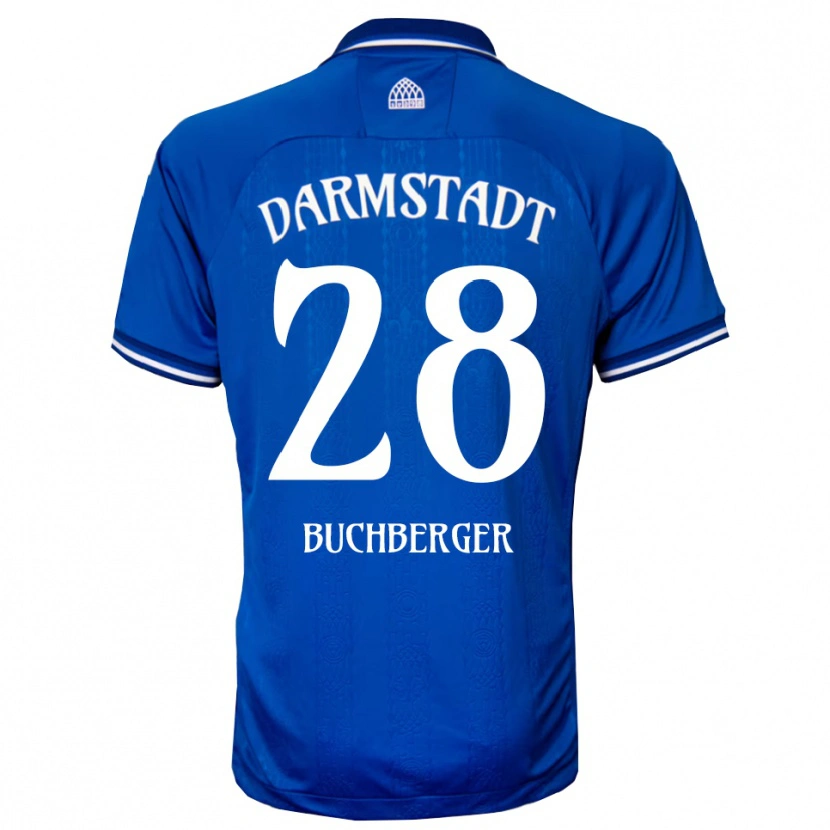 Danxen Donna Maglia Jonas Buchberger #28 Blu Bianco Kit Gara Home 2025/26 Maglietta
