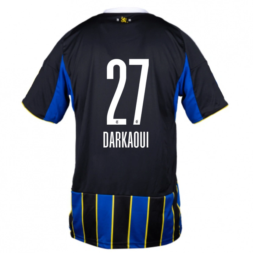 Danxen Donna Maglia Gibriel Darkaoui #27 Blu Nero Giallo Kit Gara Home 2025/26 Maglietta