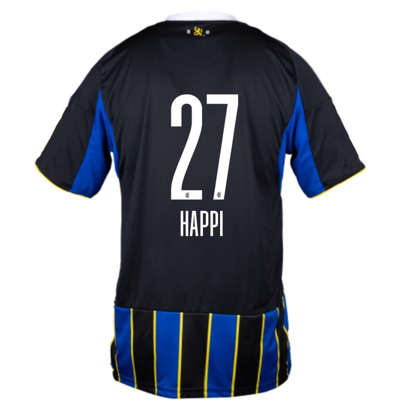 Danxen Donna Maglia Joel Happi #27 Blu Nero Giallo Kit Gara Home 2025/26 Maglietta