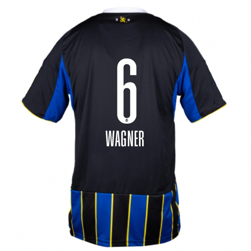 Danxen Donna Maglia Emil Wagner #6 Blu Nero Giallo Kit Gara Home 2025/26 Maglietta