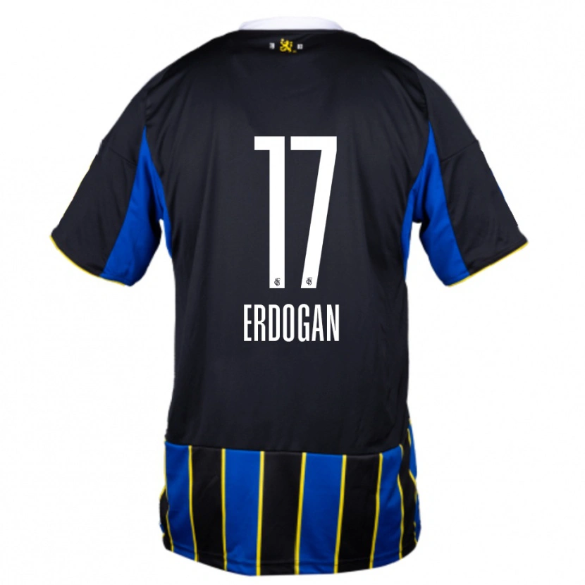 Danxen Donna Maglia Emirhan Erdogan #17 Blu Nero Giallo Kit Gara Home 2025/26 Maglietta