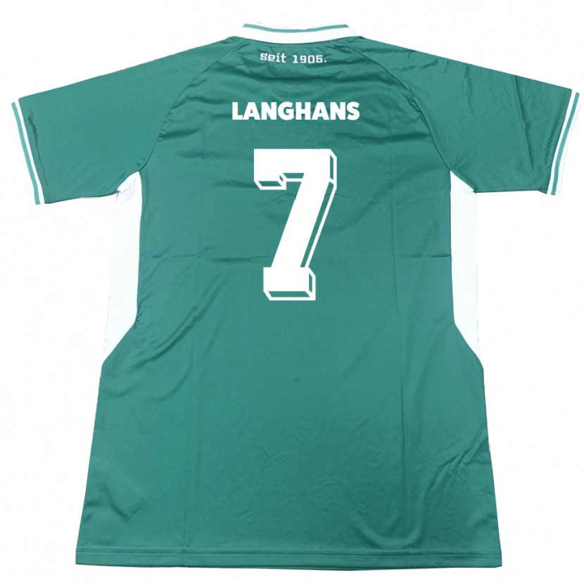Danxen Donna Maglia Leonard Langhans #7 Verde Bianco Kit Gara Home 2025/26 Maglietta