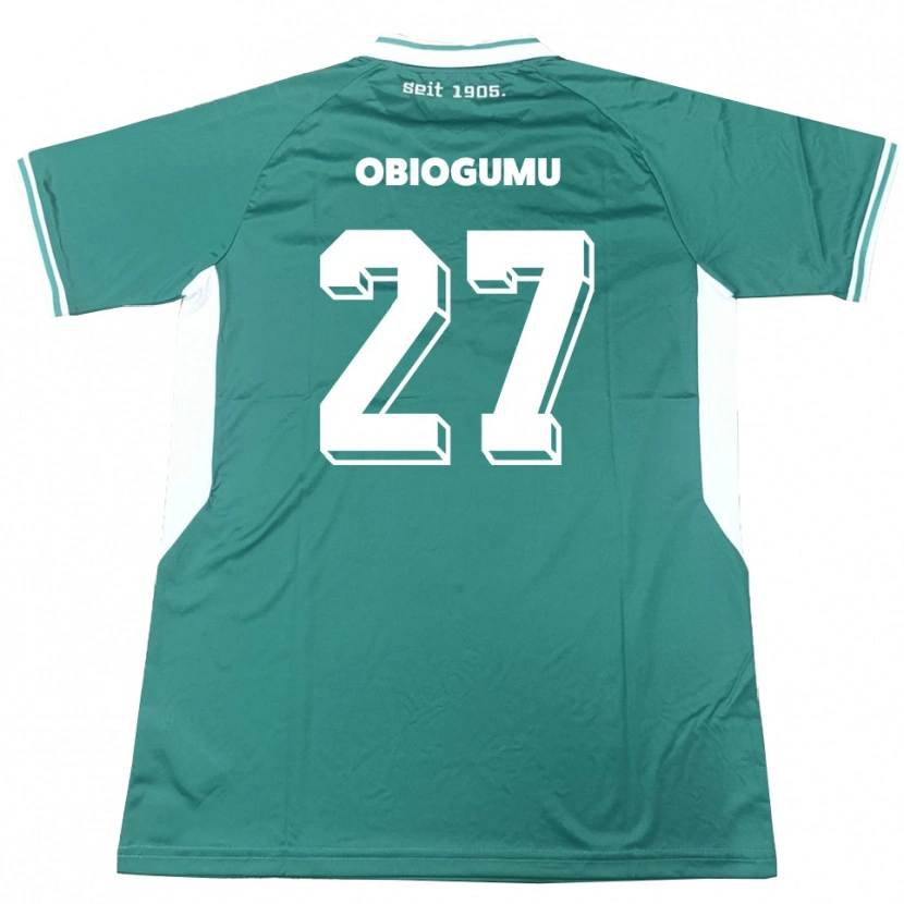 Danxen Donna Maglia Uche Obiogumu #27 Verde Bianco Kit Gara Home 2025/26 Maglietta