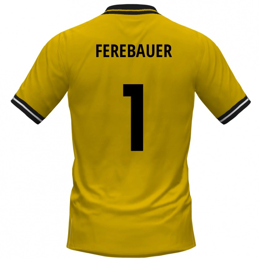 Danxen Donna Maglia Philipp Ferebauer #1 Giallo Nero Kit Gara Home 2025/26 Maglietta