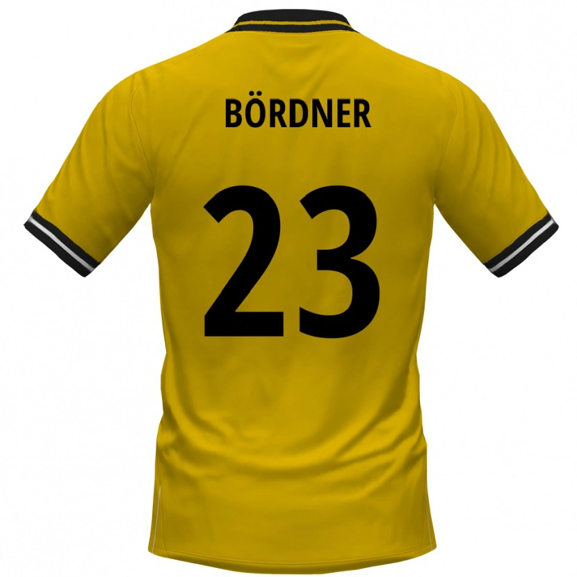 Danxen Donna Maglia Elias Bördner #23 Giallo Nero Kit Gara Home 2025/26 Maglietta
