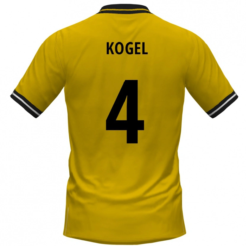 Danxen Donna Maglia Tobias Kogel #4 Giallo Nero Kit Gara Home 2025/26 Maglietta