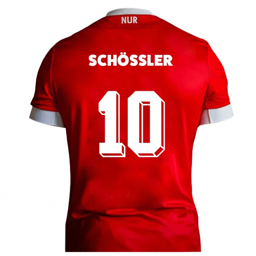 Danxen Donna Maglia Maris Schößler #10 Rosso Bianco Kit Gara Home 2025/26 Maglietta