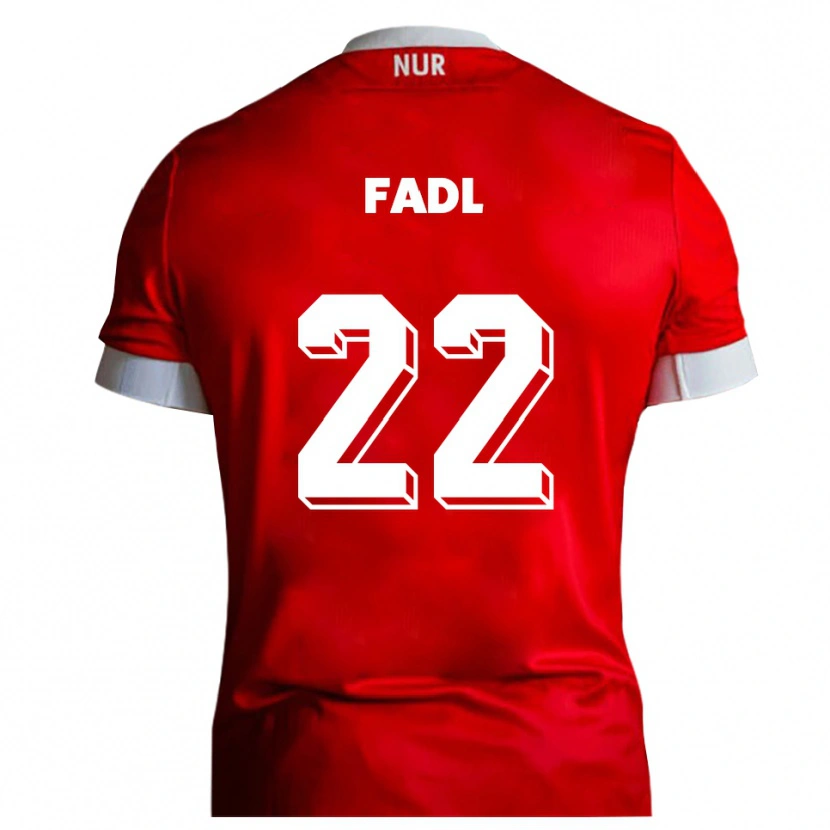 Danxen Donna Maglia Jad Fadl #22 Rosso Bianco Kit Gara Home 2025/26 Maglietta