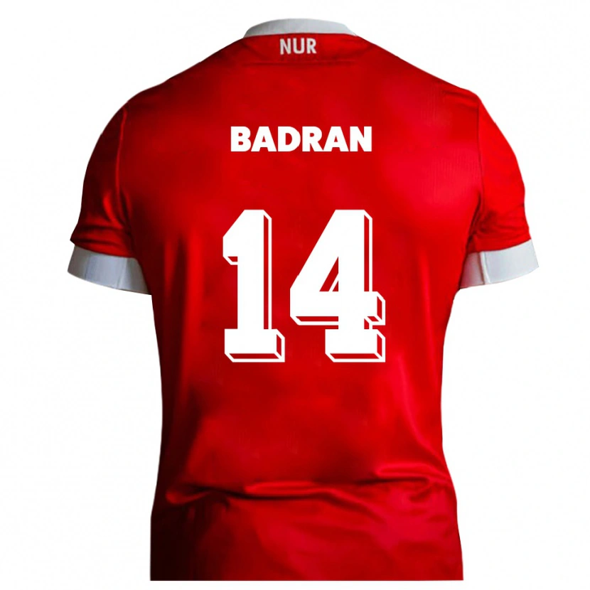 Danxen Donna Maglia Ahmad Badran #14 Rosso Bianco Kit Gara Home 2025/26 Maglietta