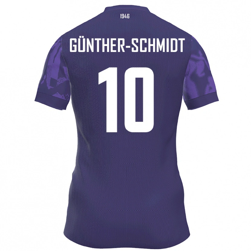 Danxen Donna Maglia Julian Günther-Schmidt #10 Viola Bianco Kit Gara Home 2025/26 Maglietta