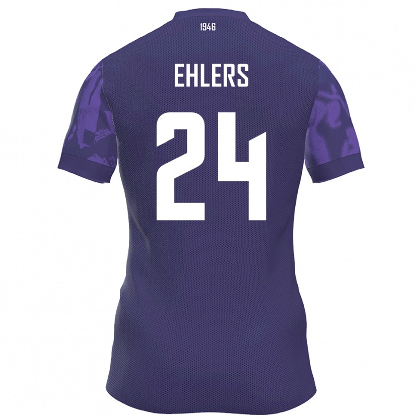 Danxen Donna Maglia Jannic Ehlers #24 Viola Bianco Kit Gara Home 2025/26 Maglietta