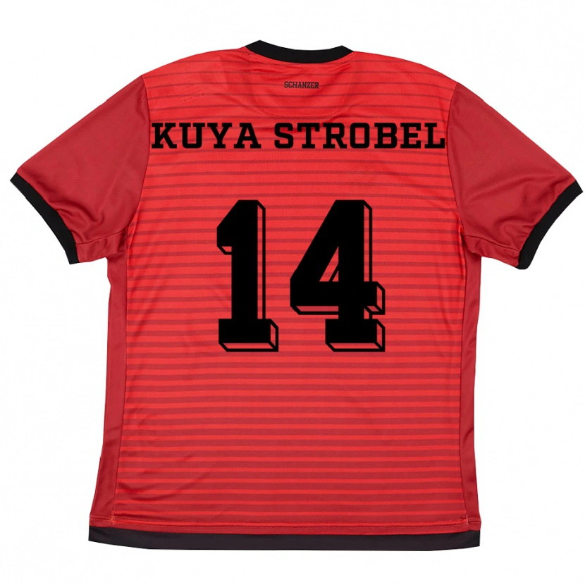 Danxen Donna Maglia Melissa Kuya Strobel #14 Rosso Nero Kit Gara Home 2025/26 Maglietta