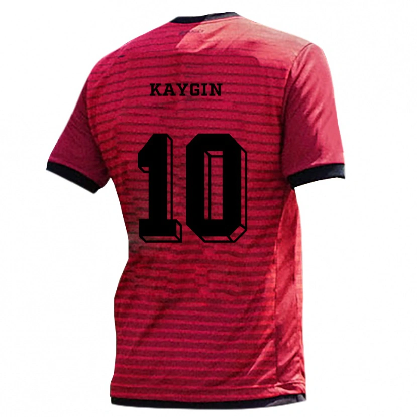 Danxen Donna Maglia Dennis Kaygin #10 Rosso Nero Kit Gara Home 2025/26 Maglietta