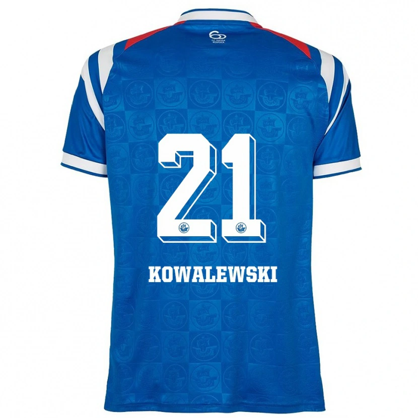 Danxen Donna Maglia Oskar Kowalewski #21 Blu Bianco Rosso Kit Gara Home 2025/26 Maglietta