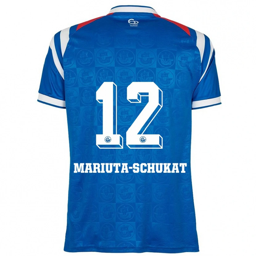 Danxen Donna Maglia Lara Mariuta-Schukat #12 Blu Bianco Rosso Kit Gara Home 2025/26 Maglietta
