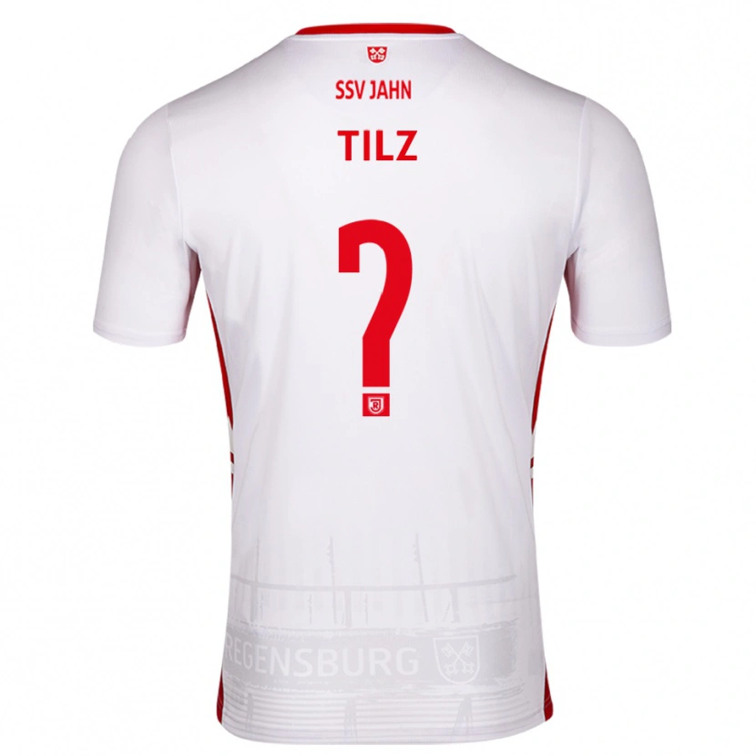 Danxen Donna Maglia Julius Tilz #0 Bianco Rosso Kit Gara Home 2025/26 Maglietta