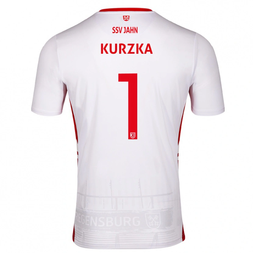 Danxen Donna Maglia Timo Kurzka #1 Bianco Rosso Kit Gara Home 2025/26 Maglietta